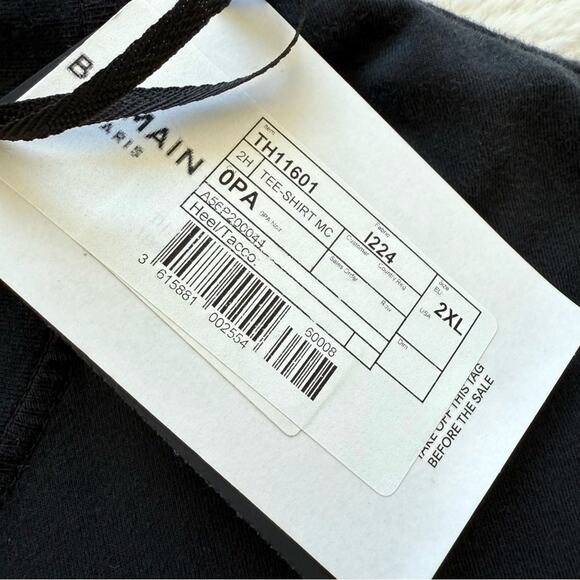 NEW!!! Balmain Paris men cotton Tshirt size XXL Authentic Retail 650$ - Picture 3 of 9